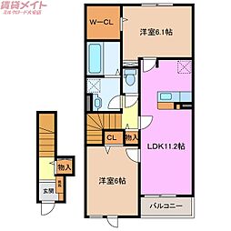 ひよこのいえさん 2LDKの間取図画像