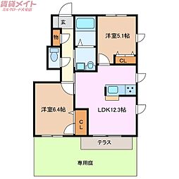 レガール北野A棟 1階