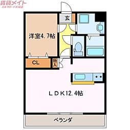 CasaDuonorth 1LDKの間取図画像