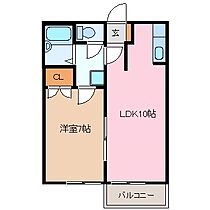 パビリオンウネメ 2E ｜ 三重県四日市市釆女町（賃貸アパート1LDK・2階・39.74㎡） その2