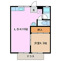 コーポ塩浜 103 ｜ 三重県四日市市御薗町２丁目（賃貸アパート1LDK・1階・34.60㎡） その2