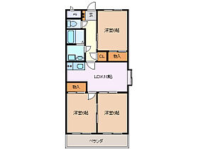 ガーデンヒルＦ・Ｍ・Ｔ 3A ｜ 三重県四日市市波木南台１丁目（賃貸マンション3LDK・3階・58.30㎡） その2