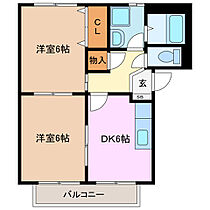 ＳｕｒｐｌｕｓウィステリアＢ 205 ｜ 三重県四日市市小古曽東１丁目（賃貸アパート2DK・2階・44.21㎡） その2