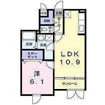 ベル　プロムナード 103 ｜ 三重県四日市市城西町（賃貸マンション1LDK・1階・45.14㎡） その2