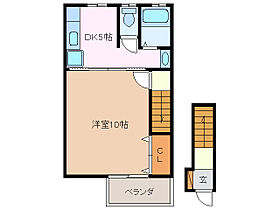 フォレストコートルイーズ 201 ｜ 三重県四日市市東日野２丁目（賃貸アパート1DK・2階・31.47㎡） その2