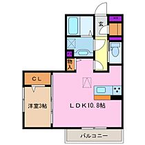 ウッドベル 106 ｜ 三重県四日市市新正１丁目（賃貸アパート1LDK・1階・37.03㎡） その2