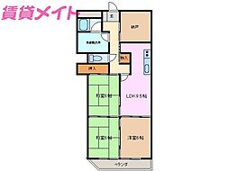 プラザ1986 4DKの間取図画像