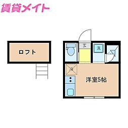 sourian・2 ワンルームの間取図画像
