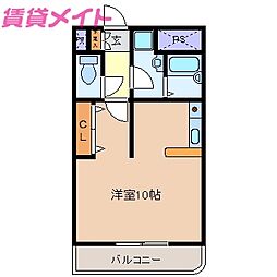 ミレニアム楠 ワンルームの間取図画像