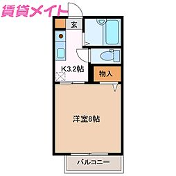 ステージア日永E 1Kの間取図画像