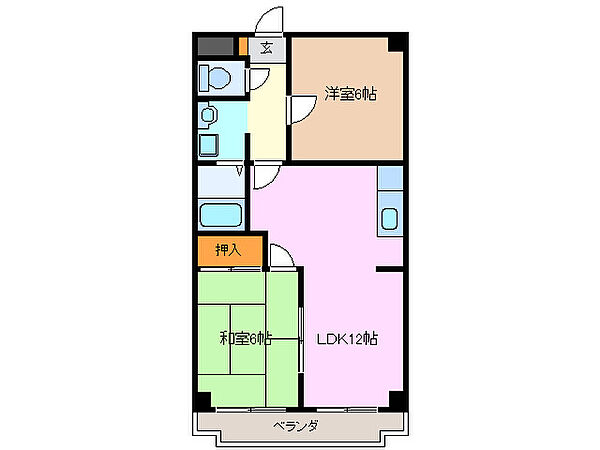 三重県鈴鹿市算所３丁目(賃貸マンション2LDK・3階・51.15㎡)の写真 その2