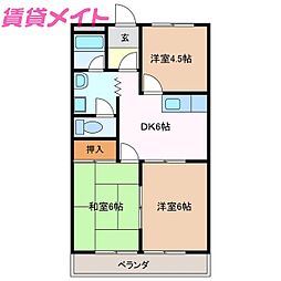 エクセル東山南館 3DKの間取図画像