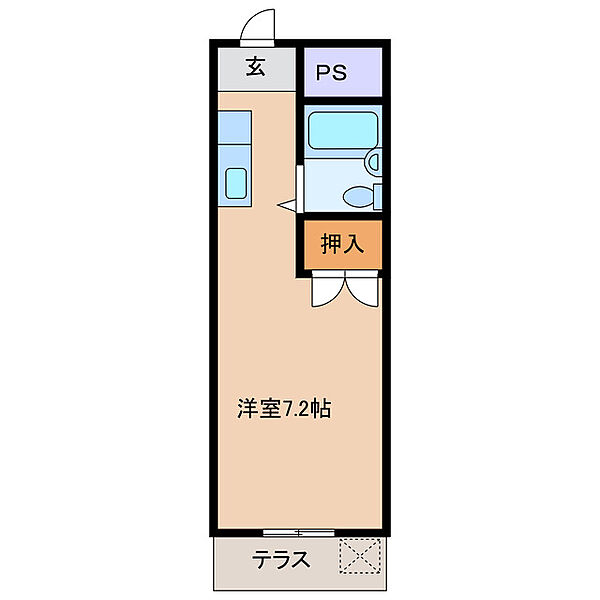 トマトハイツ 1C｜三重県鈴鹿市住吉４丁目(賃貸アパート1R・1階・22.40㎡)の写真 その2