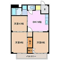 シティハイツ藤田Ｂ 2C ｜ 三重県鈴鹿市住吉２丁目（賃貸アパート3DK・2階・52.17㎡） その2