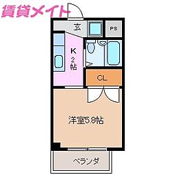 Sパレスカメヤマ 2階