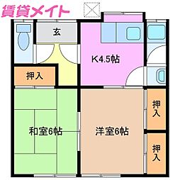 🉐敷金礼金0円！🉐山中アパートB棟