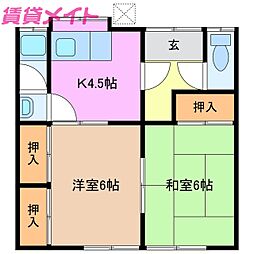 🉐敷金礼金0円！🉐山中アパートB棟