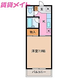 EMUHIRATA 1Kの間取図画像