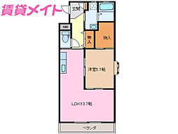 エトワール羽山 1LDKの間取図画像