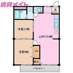 シティハイツ藤田Ｂ 2階