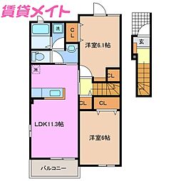 シャン・ド・フルール C 2階/-