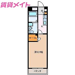 GRANDUKESUZUKA 1Kの間取図画像