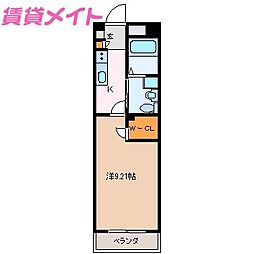GRANDUKESUZUKA 1Kの間取図画像