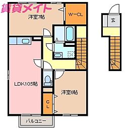 ヴィラ ノボノ A 2階