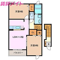 クレール II 2階/-
