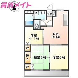 アクロヒルズ 3DKの間取図画像