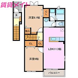 シャン・ド・フルール B 2階
