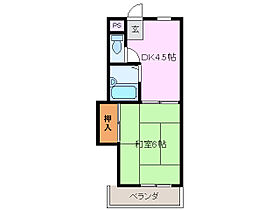 マンションすみれ亭 208 ｜ 三重県津市東丸之内（賃貸アパート1DK・2階・23.10㎡） その2