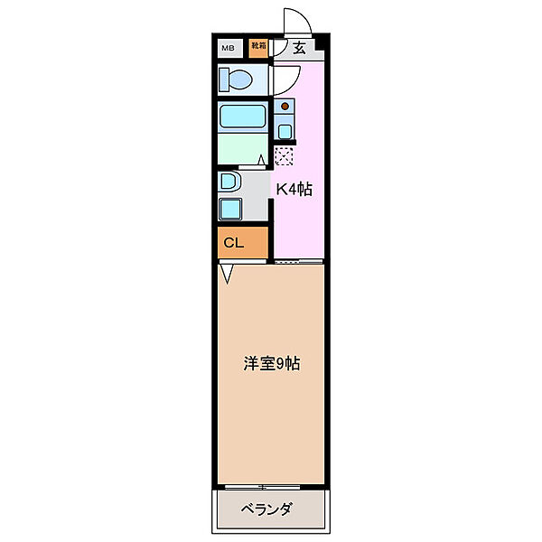 I.L　SHIMAZAKI 206｜三重県津市島崎町(賃貸マンション1K・2階・29.20㎡)の写真 その2