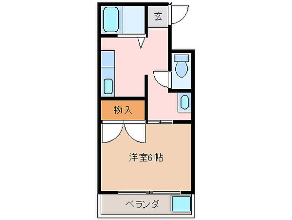 コーポイトウII 3A｜三重県津市幸町(賃貸マンション1DK・3階・19.00㎡)の写真 その2