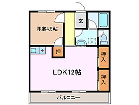 メゾンアザミ 105 ｜ 三重県津市一身田中野（賃貸アパート1LDK・1階・43.00㎡） その2