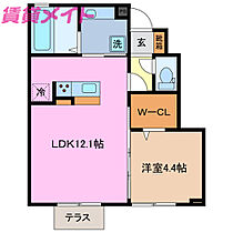 三重県津市江戸橋1丁目（賃貸アパート1LDK・1階・40.53㎡） その2