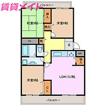 三重県津市桜橋3丁目（賃貸マンション3LDK・3階・74.52㎡） その2