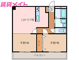 三重県津市白塚町（賃貸マンション2LDK・3階・54.67㎡） その2