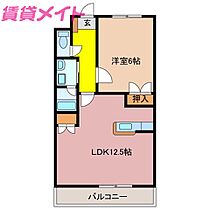 三重県津市江戸橋2丁目（賃貸マンション1LDK・1階・42.60㎡） その2