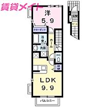 三重県津市栗真町屋町（賃貸アパート1LDK・2階・41.98㎡） その2