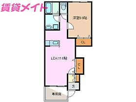 三重県津市柳山津興（賃貸アパート1LDK・1階・44.53㎡） その2