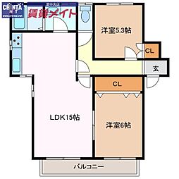 べレヴュー A棟 2階/-