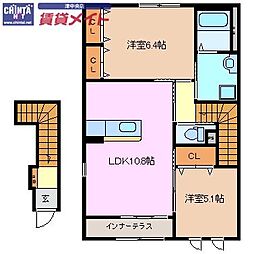 桜桃 2LDKの間取図画像