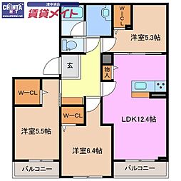 シャーメゾンボスコルーチェ 3階/-