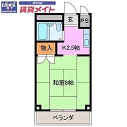 コート江戸橋 1Kの間取図画像