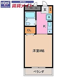 サンロイヤル東丸之内 1Kの間取図画像