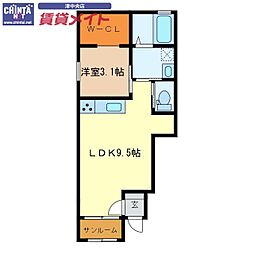 LION 1LDKの間取図画像