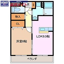 リオンドール桜橋 1LDKの間取図画像
