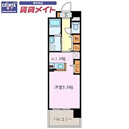MKpromenade ワンルームの間取図画像