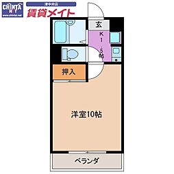 パレスショーワ 1Kの間取図画像